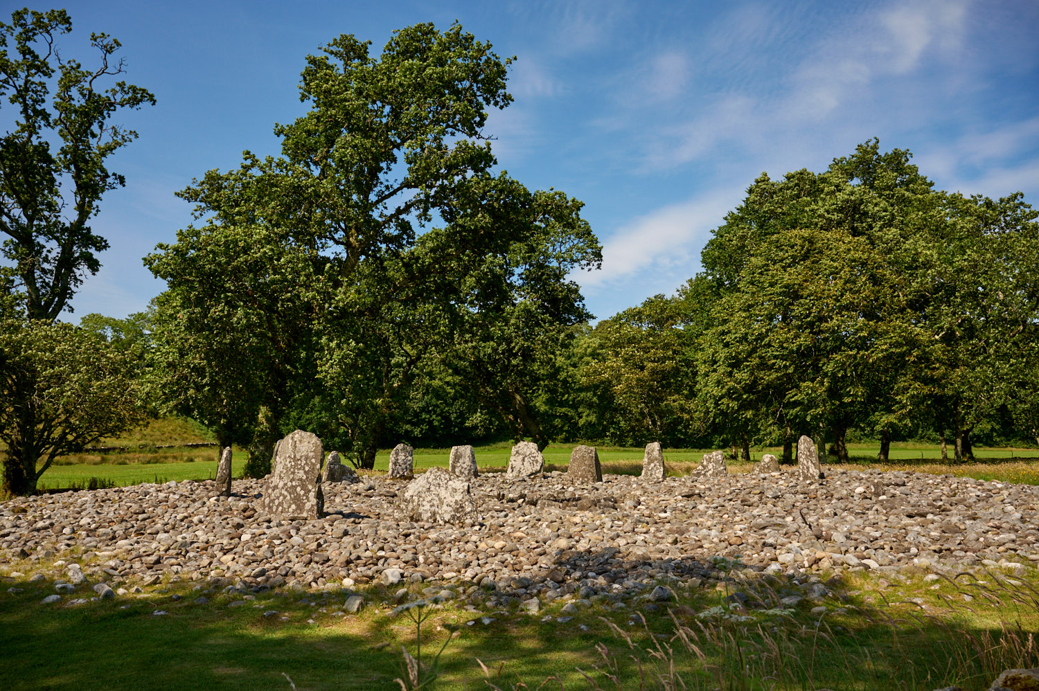 Temple Wood Stone Circle in Kilmartin GLen, Scotland.